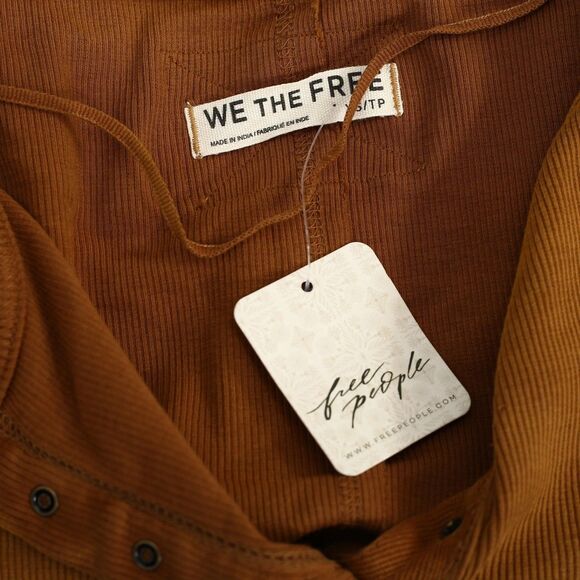 Free People We The Free Night Belle Cuff Cropped Blouse Top Studded XS 284324 - Picture 12 of 12